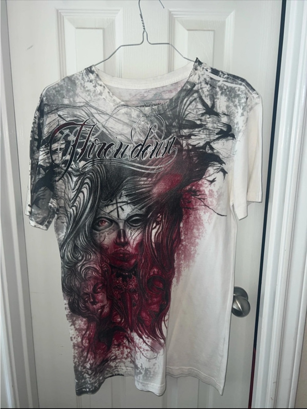 Designers Originals Men's Graphic Short Sleeve Tee in White, Black, Red